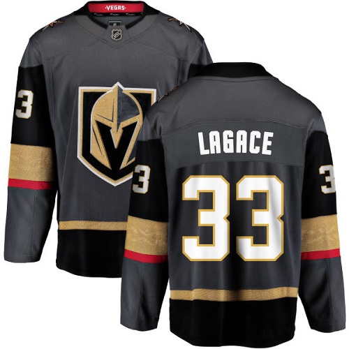 Herren Vegas Golden Knights Eishockey Trikot Maxime Lagace #33 Breakaway Schwarz Fanatics Branded Heim